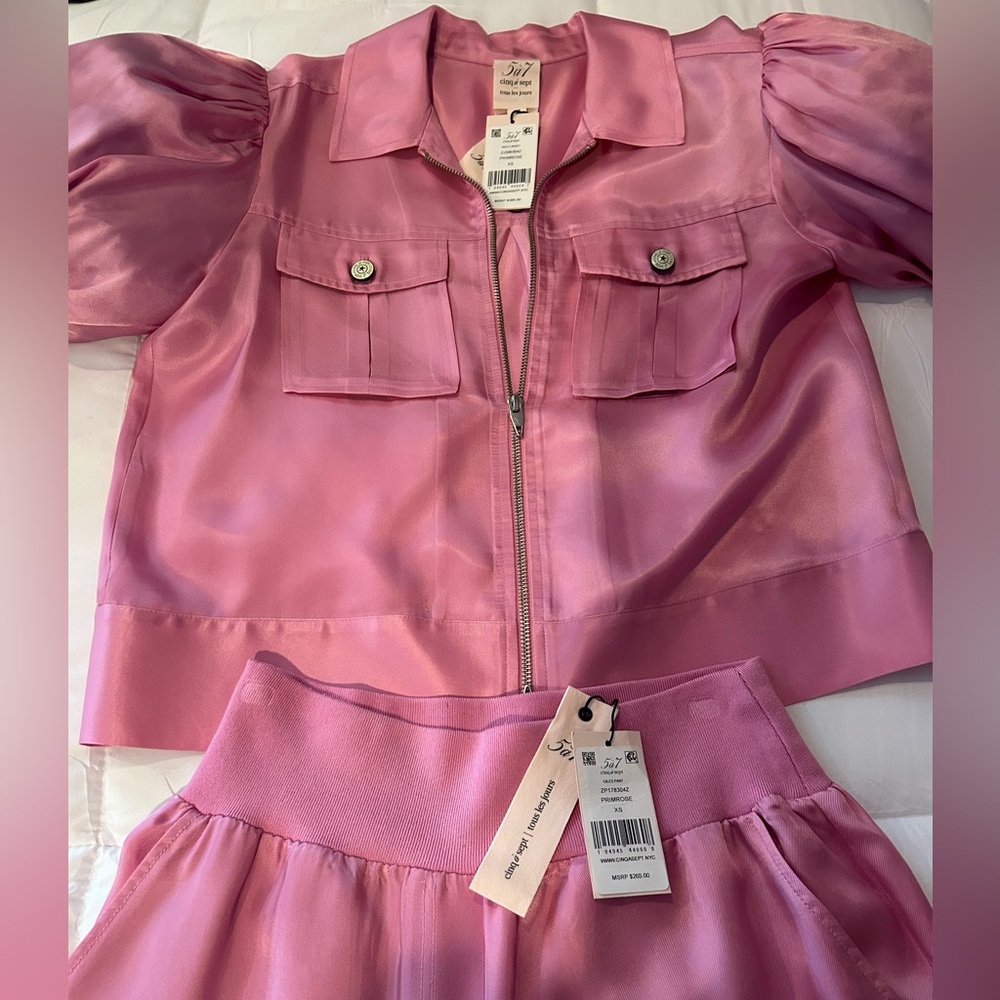PRICE DROP💥‼️Cinq a’ Sept Primrose Pink,Brand NEW Satin set!! SO gorgeous!🩷🩷 - Picture 6 of 10